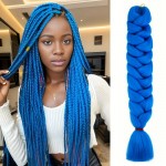 Coada de par afro impletita Premium  1 de 80 cm Indigo 80A29